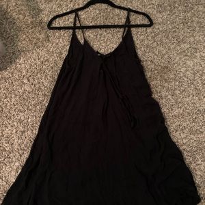 Long black tank top dress